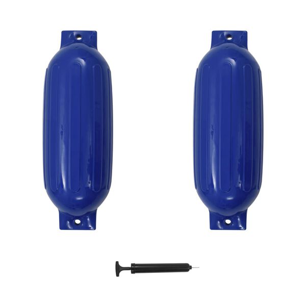 vidaXL Boat Bumper 2 pcs Blue 27.2x8.5" PVC