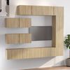 vidaXL TV Cabinet Set Set of 7 Sonoma Oak Engineered Wood Standard