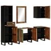 vidaXL Bathroom Furniture Set Natural wood tones Solid acacia wood Tall