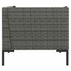 vidaXL Garden Sofa Dark Grey, Black