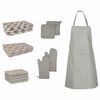 vidaXL Towel Set Set of 15 Grey 100% Cotton Standard Towel Set