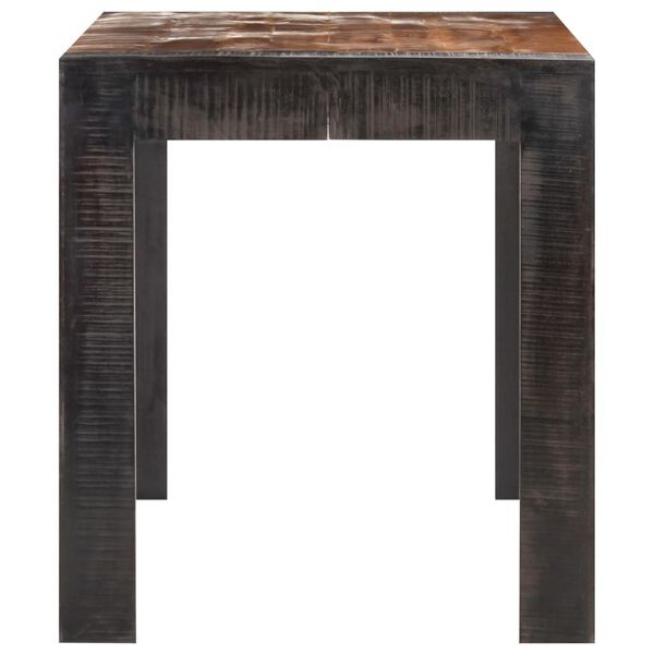 vidaXL Dining Table Natural wood tone and black Solid rough mango wood