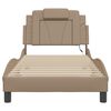 vidaXL Bed Frame "Viana" with LED without Mattress Cappuccino 35.4"x74.8"