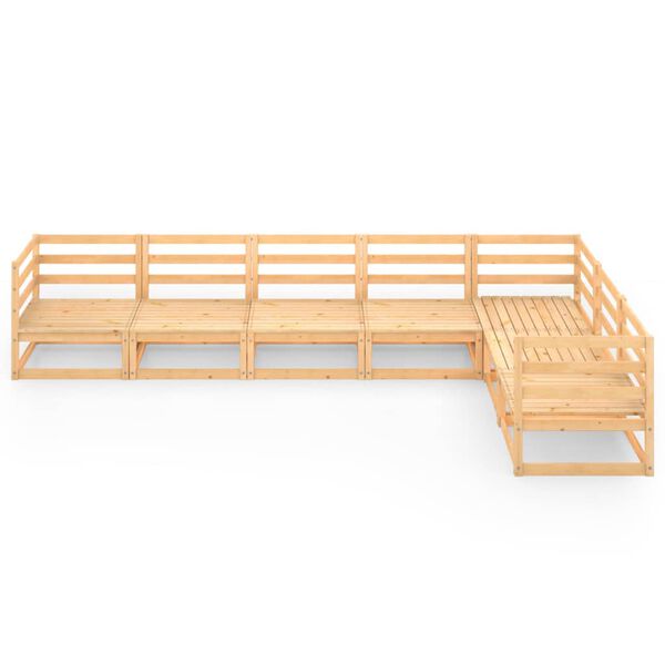 vidaXL 7 Piece Patio Lounge Set Solid Pinewood