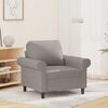 vidaXL Sofa Chair Light grey Polyester (fabric), metal, plywood