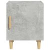 vidaXL Bedside Cabinet Concrete Grey Engineered Wood Medium Rectangular