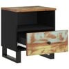 vidaXL Bedside Cabinet Mixed Colors Reclaimed Wood, Engineered Wood, Metal