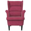 vidaXL Armchair Wine Red Velvet, Plywood Standard Durable Armchair