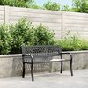 vidaXL Patio Bench Black 47.2" Steel