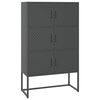 vidaXL Highboard Anthracite Steel Adjustable Feet Highboard