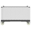 vidaXL Garden Planter White Polypropylene Large Portable