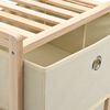 vidaXL Storage Rack Set of 2 Beige Cedar wood and Polypropylene fabric