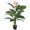 vidaXL Artificial Plant Green and Red Plastic and Iron 39.4in
