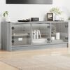 vidaXL TV Cabinet Grey Sonoma Engineered wood, glass Medium TV Cabinet