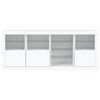 vidaXL Sideboard White Engineered wood, Glass Large Sideboard