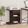 vidaXL Printer Stand with Wheels Brown Oak 23.6"x15.7"x27"