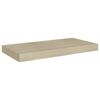 vidaXL Wall Shelf Set of 4 Oak Honeycomb MDF, Metal 19.7 x 9.1 x 1.5 in