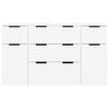 vidaXL Sideboard Set of 3 White Engineered wood Standard Sideboard