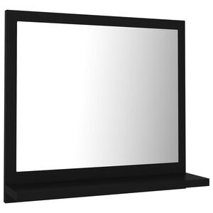 vidaXL Mirror Black Engineered wood, acrylic Small Wall mounted Mirror