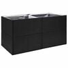 vidaXL Garden Planter Black and Transparent