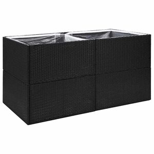 vidaXL Garden Planter Black and Transparent
