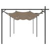 vidaXL Pergola with Retractable Roof Taupe 231.9"x115"x90.6"