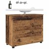 vidaXL Bathroom Cabinet with Drawer Old Wood 30.12 x 13.78 x 25.20 in