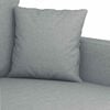 vidaXL 3-Seater Sofa Light Grey 100% Polyester Fabric, Metal, Textilene