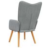 vidaXL Chilled-Out Chair Light Gray Polyester, Rubber wood, Steel Standard
