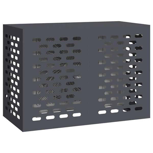 vidaXL Air Conditioner Cover Anthracite 39.37 x 19.69 x 27.56 in Steel