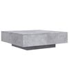 vidaXL Coffee Table Concrete gray Engineered wood 39.4 x 39.4 x 12.2 in