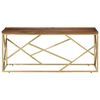 vidaXL Coffee Table Gold and natural wood