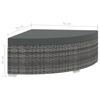 vidaXL Garden Sofa Grey PE Rattan Medium Modular Garden Sofa