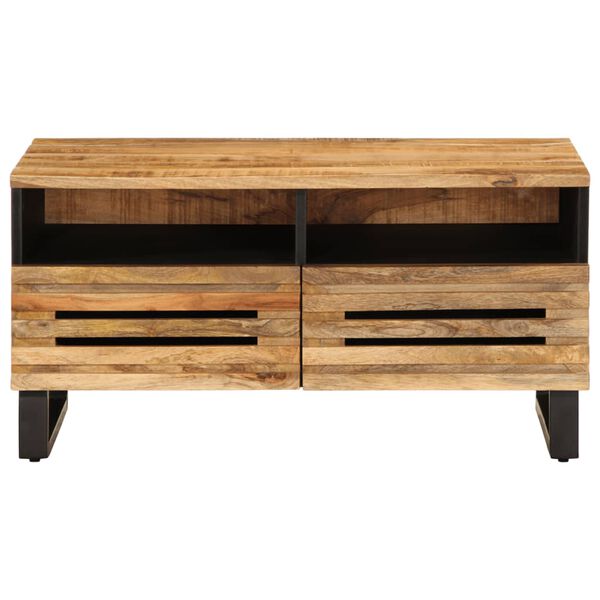 vidaXL Coffee Table Rough Mango Wood Solid Mango Wood Medium