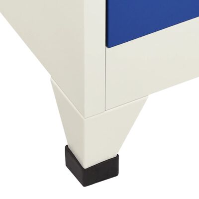 vidaXL Locker Cabinet Gray and Blue 35.4"x15.7"x70.9" Steel