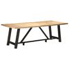 vidaXL Dining Table 94.5"x39.4"x29.9" Rough Mango Wood