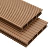 vidaXL WPC Hollow Decking Boards with Accessories 65.6 '&sup2; 7.2 ' Teak (10x45002)