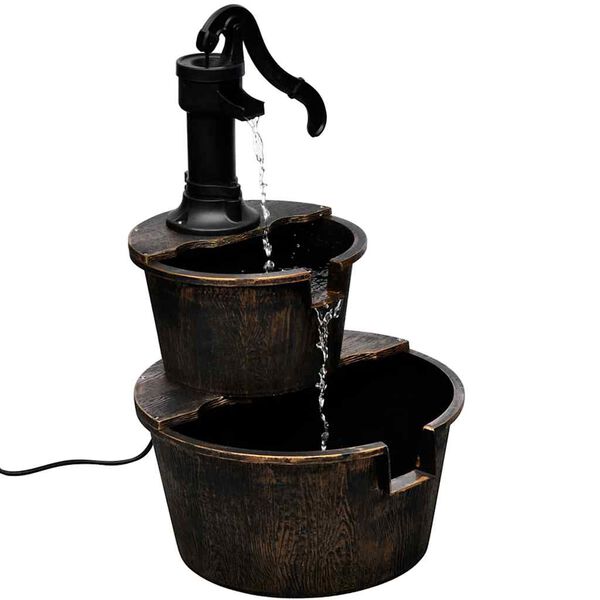 vidaXL Water Feature Bronze Plastic Standard Size Vintage Fountain