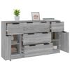 vidaXL Sideboard Set of 3 Grey Sonoma Engineered wood Large Storage