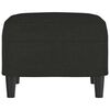 vidaXL Footstool Black Polyester, Plywood, Foam Medium Footstool