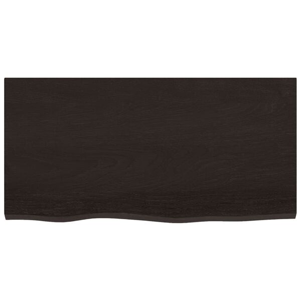 vidaXL Bathroom Countertop Dark Brown 31.5 x 15.7 x (0.8-2.4) " Treated Solid Wood