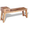 vidaXL Bench Brown Solid Mango Wood Medium Entryway Bench Rectangular