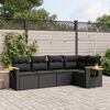 vidaXL Garden Sofa Set Black