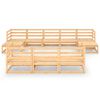 vidaXL Garden Lounge Set Natural wood Solid Pine Wood Large Modular