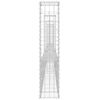 vidaXL U-shape Gabion Basket with 5 Posts Iron 196.9"x7.9"x39.4"