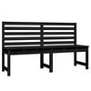 vidaXL Garden Bench Black Solid pine wood Medium Durable Garden Bench