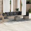 vidaXL Garden Sofa Set Light grey and dark grey cushions PE rattan Varied