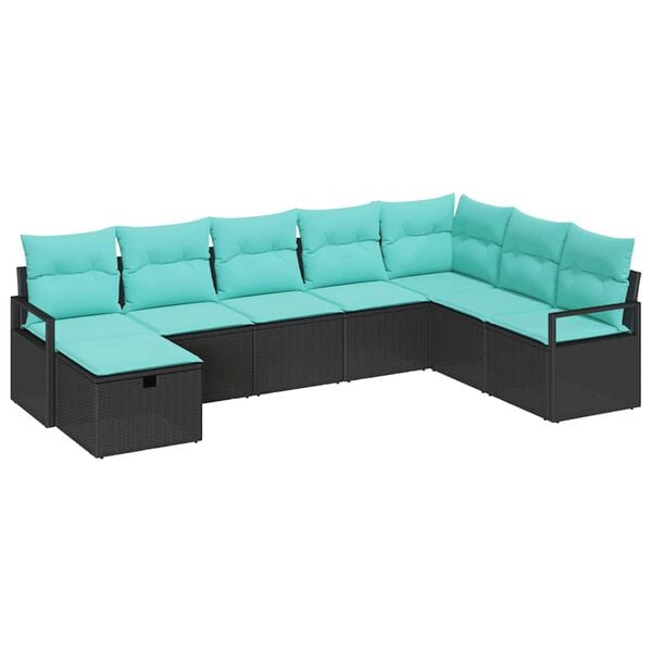 vidaXL Sofa Set with Cushion 5 pcs Poly Rattan