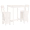 vidaXL Garden Bar Set White Solid Pine Wood Medium Footrest