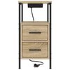 vidaXL Bedside Cabinet with Drawer Sonoma Oak 11.81 x 18.90 x 24.02 in
